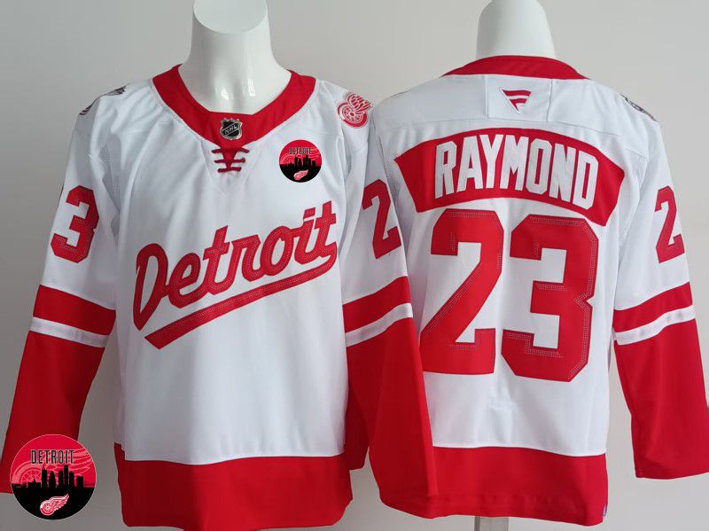 Men Detroit Red Wings #23 Raymond White 2025 Fanatics Home Premium NHL Jersey style 5